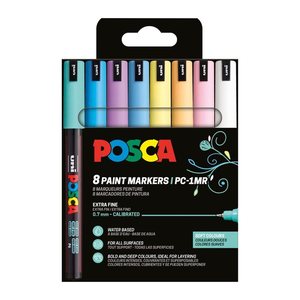 POSCA Marker UNI PC-1MR 8er Set Soft Col