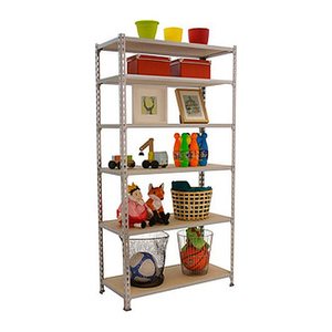 Simonrack Schwerlastregal MADERCLICK SUPERPLUS 6 8435104975305 silber, braun 110,0 x 50,0 x 250,0 cm