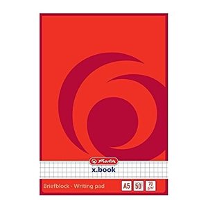 herlitz Briefblock x-book DIN A5 kariert Lineatur 5, 1 St.