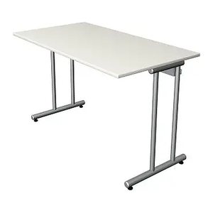 Kerkmann Smart office Schreibtisch weiß rechteckig, C-Fuß-Gestell silber 120,0 x 65,0 cm