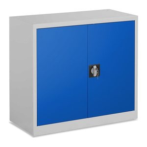 Aktenschrank aus Stahl – 800 x 380 (1,5 OH) – Korpus in Lichtgrau