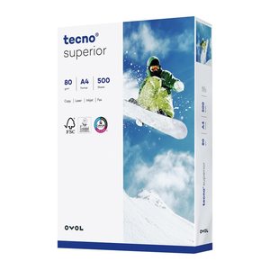 tecno Kopierpapier superior DIN A4 80 g/qm 2.500 Blatt Maxi-Box