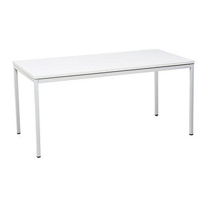 Gürkan Mehrzwecktisch weiß rechteckig, Vierkantrohr weiß, 120,0 x 80,0 x 75,0 cm