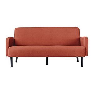 meet powered by PAPERFLOW 3-Sitzer Sofa LISBOA rost schwarz Stoff 176,0 x 81,5 x 83,0 cm, 1 St.