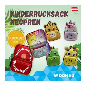 DONAU Kindergartenrucksack Drache Kunstfaser grün