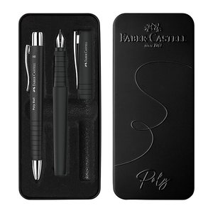FABER-CASTELL Schreibset  Poly Ball Pen schwarz
