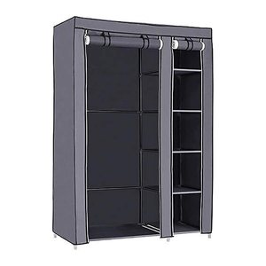 SONGMICS Kleiderschrank, LSF007G schwarz 110,0 cm x 45,0 cm³ x 175,0 cm, 1 St.
