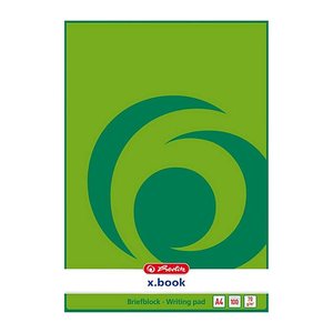 herlitz Briefblock x.book DIN A4 blanko Lineatur 20, 1 Block