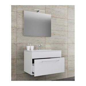 VCM my bath Badmöbel-Set 3-teilig Badinos 914811 weiß 80,0 x 46,0 x 50,0 cm