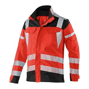 KÜBLER® unisex Warnjacke REFLECTIQ rot, schwarz Größe 30
