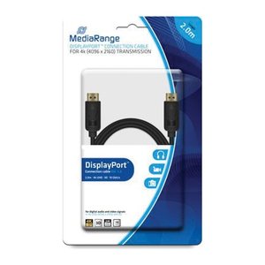 MediaRange DisplayPort Anschlusskabel 10 Gbit/s 2m schwarz