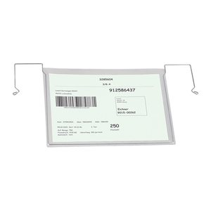 EICHNER Sichttaschen mit Drahtbügel DIN A4 quer transparent glatt 2,0 mm, 50 St.