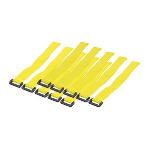 Logilink Kabelbinder mit Klettverschluss gelb 10 Stück