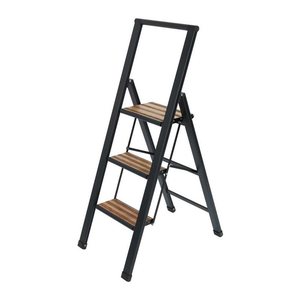 WENKO Klapptritt schwarz 3 Stufen, H: 119,0 cm