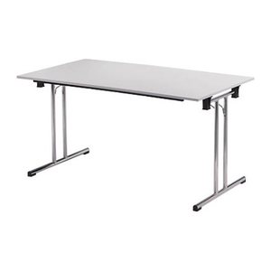 SODEMATUB Mehrzwecktisch lichtgrau rechteckig, Rundrohr chrom, 160,0 x 70,0 x 74,0 cm