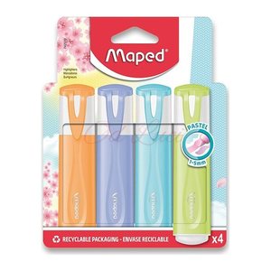 maped Fluo Peps pastell Textmarker farbsortiert, 4 St.