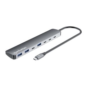 MANHATTAN 7-Port USB-C/USB-A Hub 4+3 mit Power Delivery