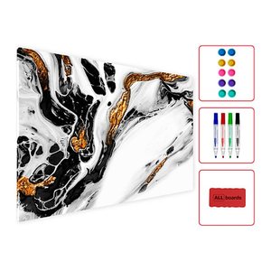 ALLboards Magnettafel 60,0 x 40,0 cm Marmor gold/weiß