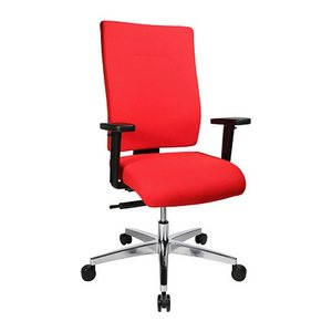 Topstar Bürostuhl Profi Star 15 High, PS49H T31Q Stoff rot, Gestell alu