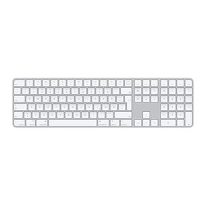 Apple Magic Keyboard (2024) mit Ziffernblock und Touch ID Tastatur kabellos silber, weiß