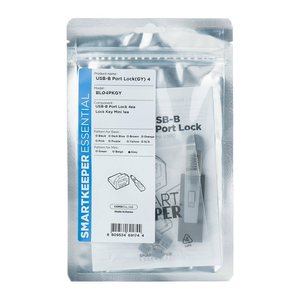SmartKeeper Mini "USB-B Port" Blocker grau 4 Stk.+Key