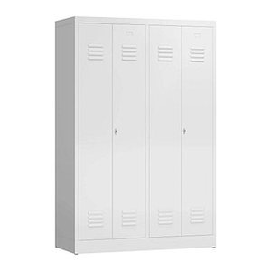 ClassiX Spind signalweiß X-510447, 2 Schließfächer 118,5 x 50,0 x 180,0 cm