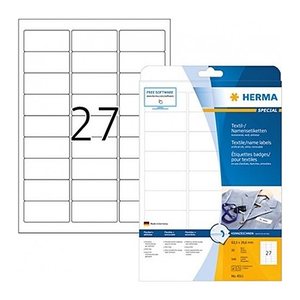 HERMA Namensetiketten 4511 weiß 63,5 x 29,6 mm, 20 Blatt