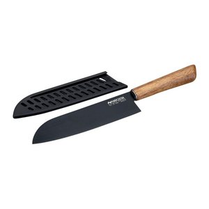NIROSTA Santokumesser Flow Fair schwarz, Klinge: 18,0 cm, 1 St.