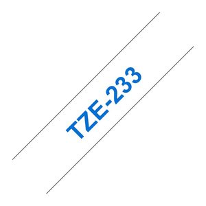 brother Schriftband TZe-233 TZE233, 12 mm, blau auf weiß, 1 St.