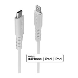 LINDY 2m USB C an Lightning Kabel, weiß