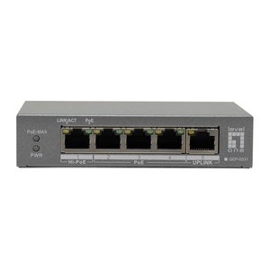 LevelOne PoE+Switch 3xGE PoE/1xHi-PoE 60W unmanaged Plastik