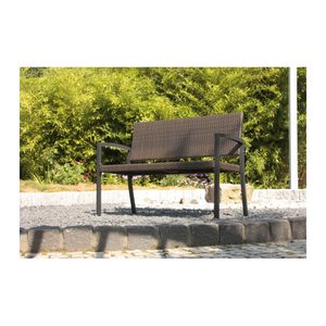 Garden Pleasure Gartenbank San Remo 970223 coffee Kunststoff 116,0 cm