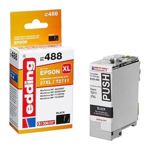 edding EDD-488 schwarz Druckerpatrone kompatibel zu EPSON 27XL / T2711XL