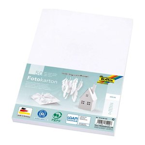 folia Fotokarton weiß 180 g/qm 50 Blatt