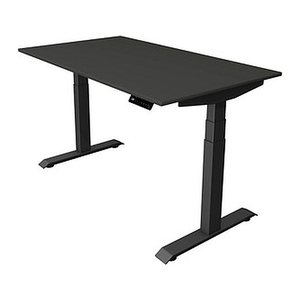 Kerkmann Move 4 elektrisch höhenverstellbarer Schreibtisch anthrazit rechteckig, T-Fuß-Gestell grau 140,0 x 80,0 cm