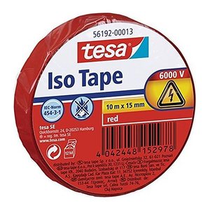 tesa Iso Tape Isolierband rot 15,0 mm x 10,0 m 1 Rolle