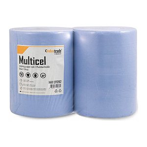 Industrade® Putztuchrollen Multicel 2-lagig blau, 1.000 Blätter, 2 Rollen
