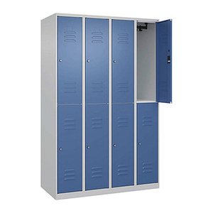 CP Spind Classic Plus lichtgrau, fernblau 080300-40 S10032, 8 Schließfächer 120,0 x 50,0 x 185,0 cm