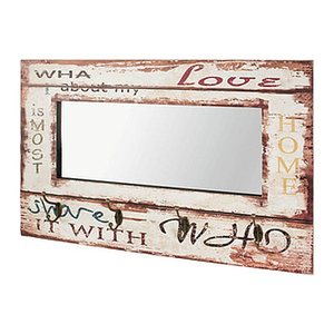 HAKU Möbel Wandgarderobe 89941 Vintage Holz 4 Haken 80,0 x 52,0 cm, 1 St.