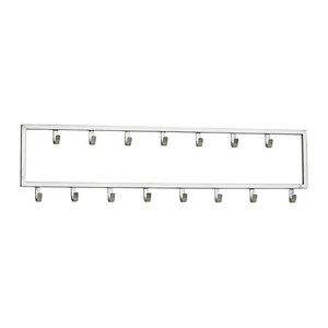 WOHNLING Wandgarderobe WL6.445 silber Metall 15 Haken 80,0 x 20,0 cm, 1 St.