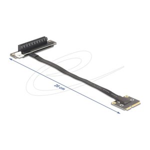 DELOCK Adapter Mini PCIe Stecker zu PCIe 3.0 x8 Slot 90°