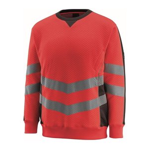 MASCOT® unisex Warnschutz-Langarmshirt Wigton  rot, dunkelanthrazit Größe 2XL, 1 St.