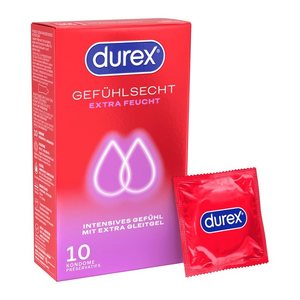 durex Kondome Gefühlsecht Extra Feucht, 10 St.