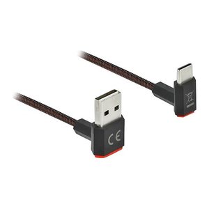 DELOCK Kabel EASY-USB 2.0 Typ-A St. > Typ-C St. 2m schwarz