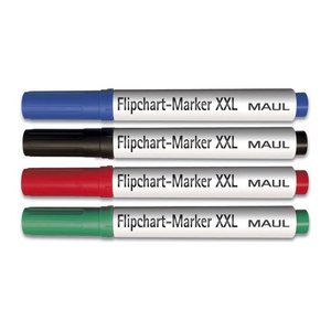 MAUL Flipchartmarker Keilspitze 3,0-6,5mm 4er Set