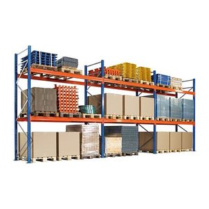 SCHULTE Palettenregal 46826-N orange, blau, silber 844,4 x 110,0 x 500,0 cm