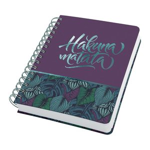 SIGEL Notizbuch mit Spirale Jolie® ca. DIN A5 punktkariert, violett/grün Hardcover 240 Seiten, 1 St.