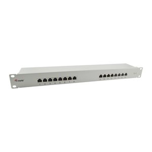 Equip 19" Patchpanel 16xRJ45 Cat6 FTP 1U 250MHz RAL7035