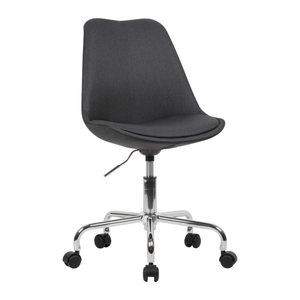 AMSTYLE Bürostuhl, SPM1.422 Stoff schwarz, Gestell chrom