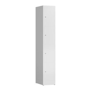 ClassiX Schließfachschrank signalweiß X-520417, 4 Schließfächer 31,0 x 50,0 x 180,0 cm